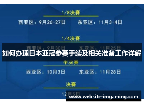 如何办理日本亚冠参赛手续及相关准备工作详解